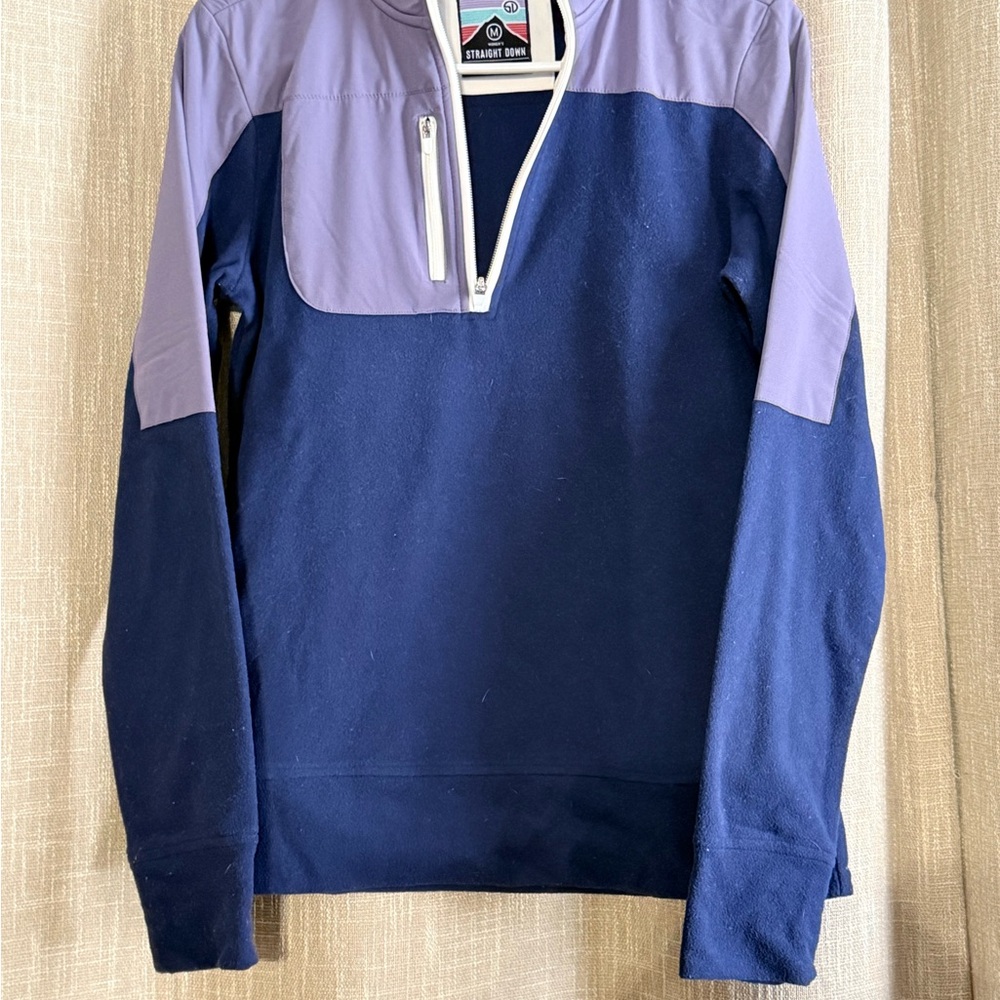 Stylish Blue and Purple Women’s one quarter zip.